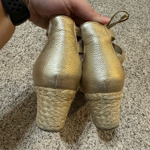 Vionic Aruba Calypso Lace-Up Wedge Gold Espadrilles—7 - Picture 11 of 14
